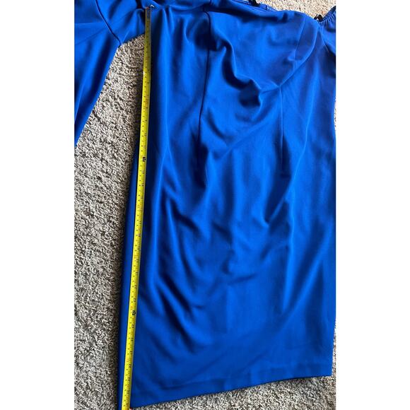 Calvin Klein Off-The-Shoulder Crepe Dress - Size 16W - Picture 5 of 6